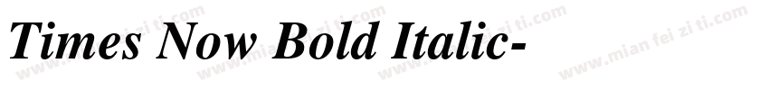 Times Now Bold Italic字体转换